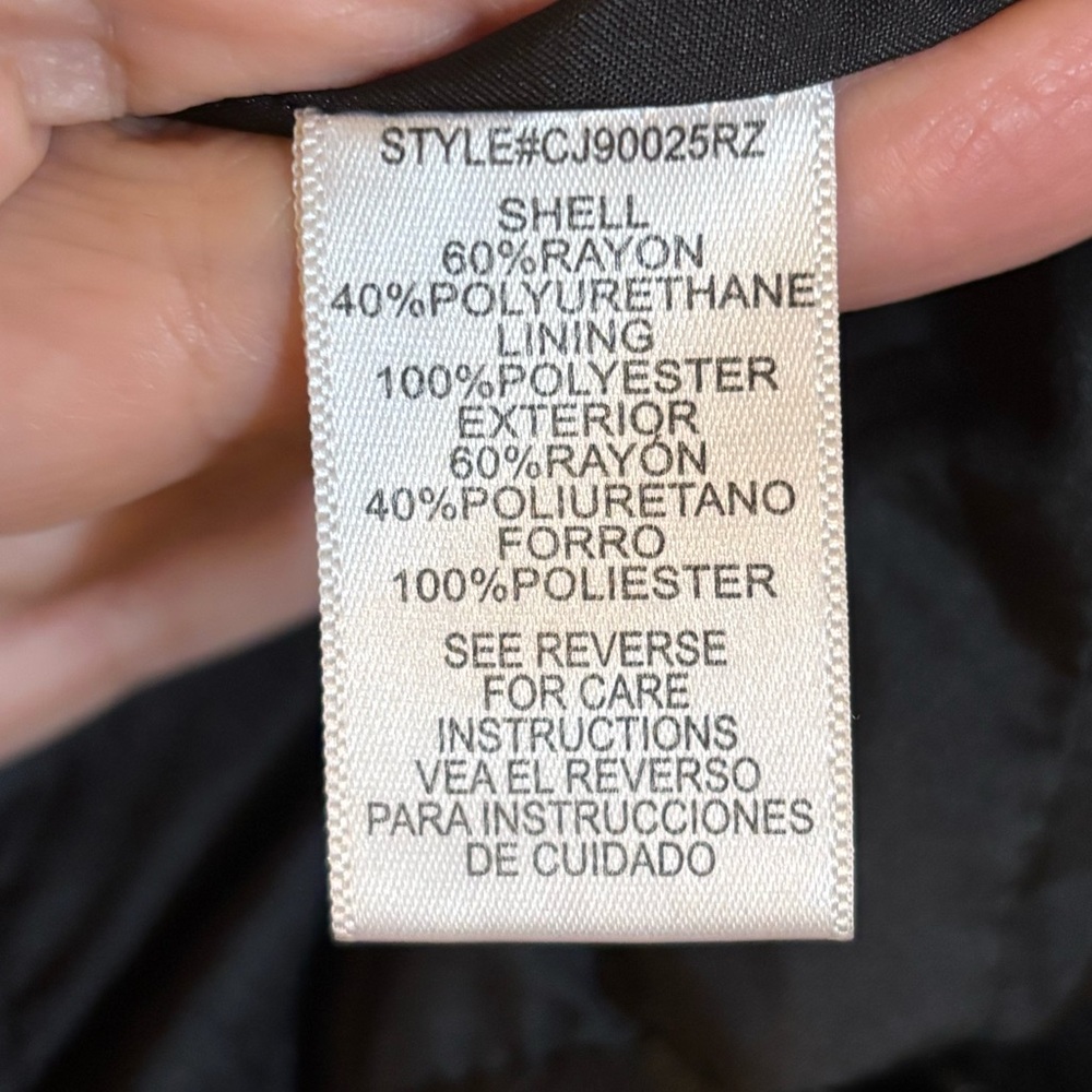 En Creme Black Bomber Jacket Large - Picture 10 of 11